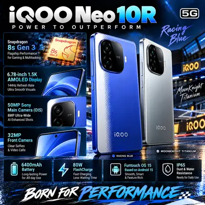 iQOO Neo 10R mobile phone