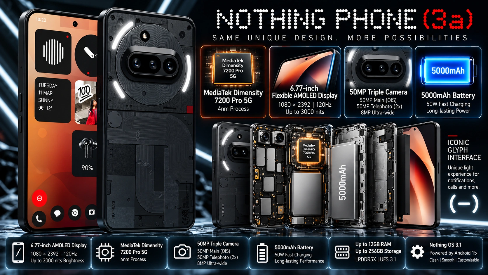 Nothing Phone (3a) mobile phone