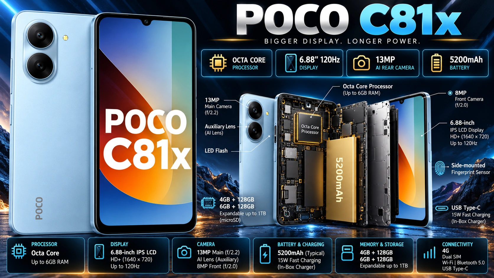 POCO C81x mobile phone
