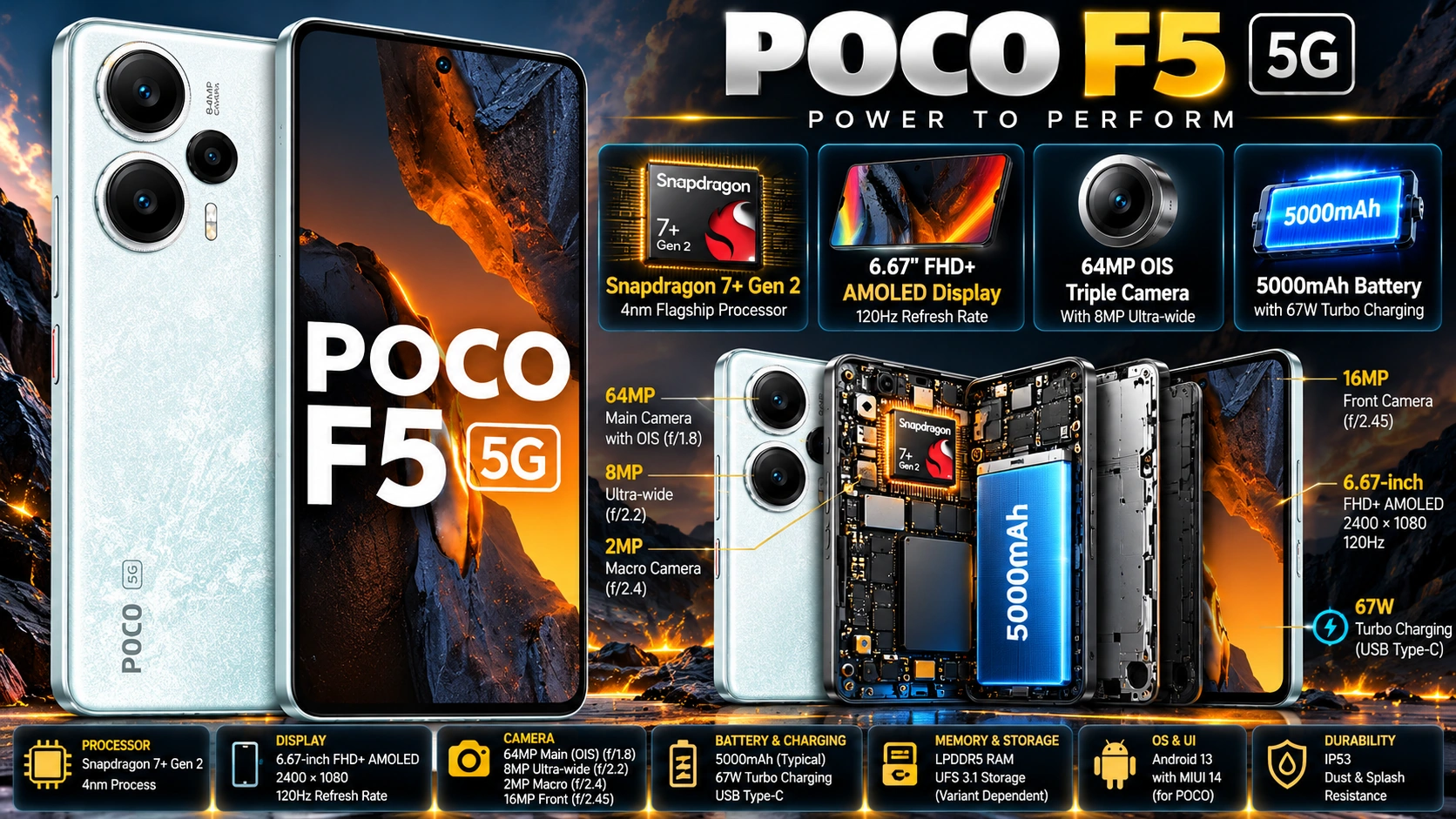 POCO F5 5G mobile phone