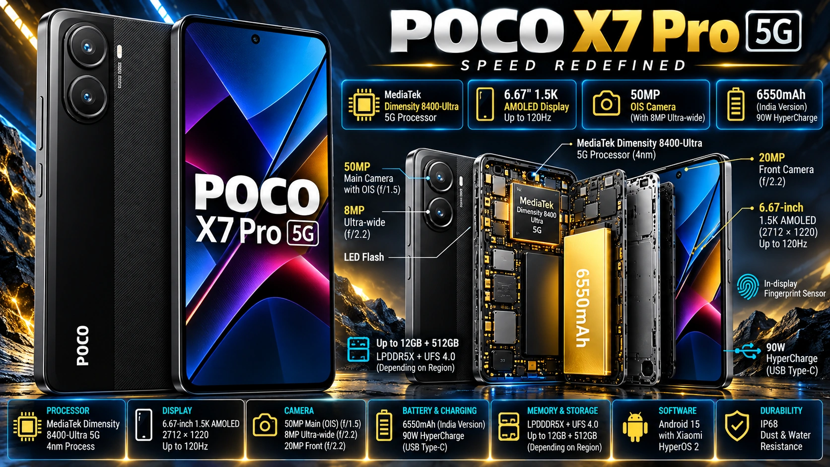 POCO X7 Pro 5G mobile phone